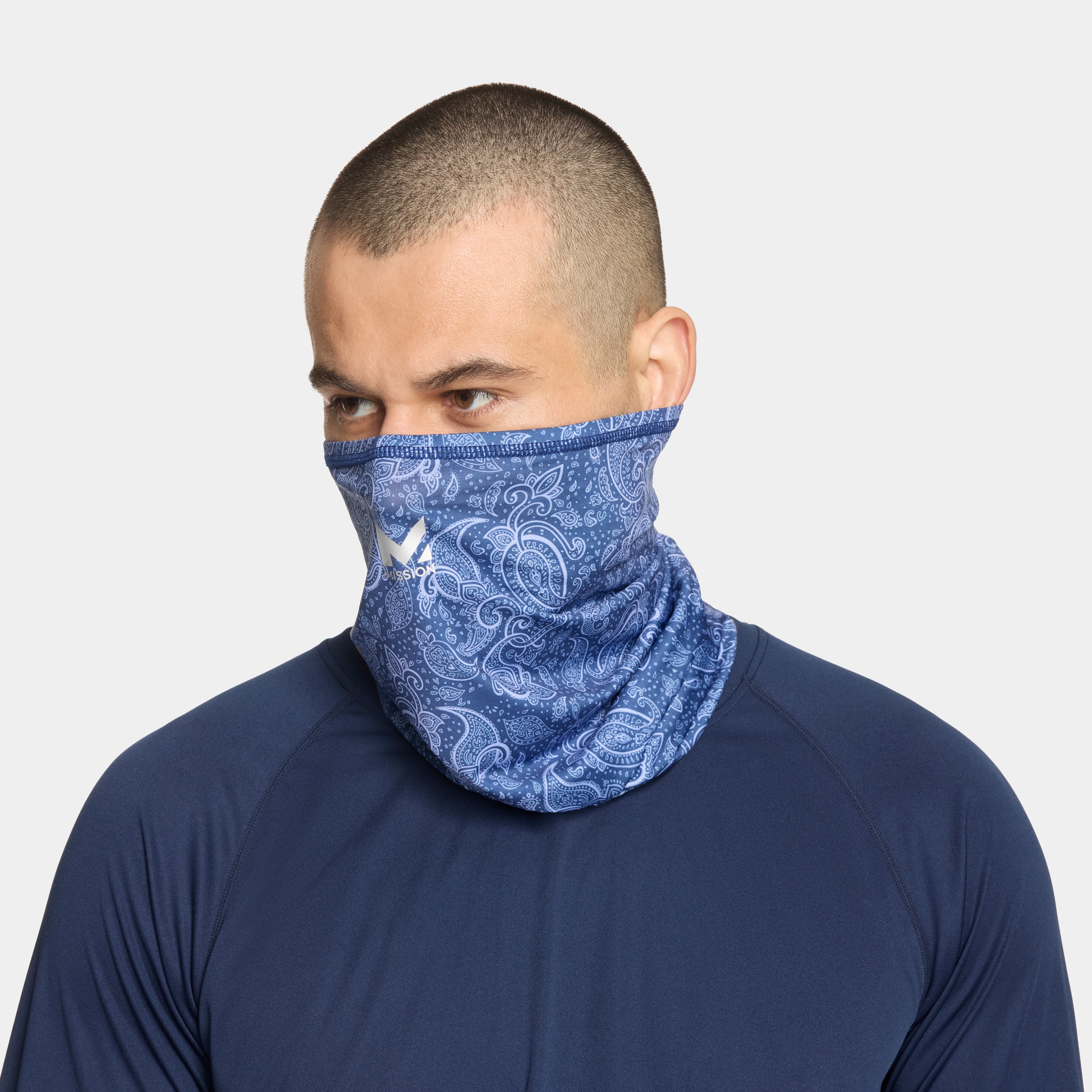 Cooling Multi-Use Neck Gaiter Neck Gaiters MISSION Navy Paisley One Size