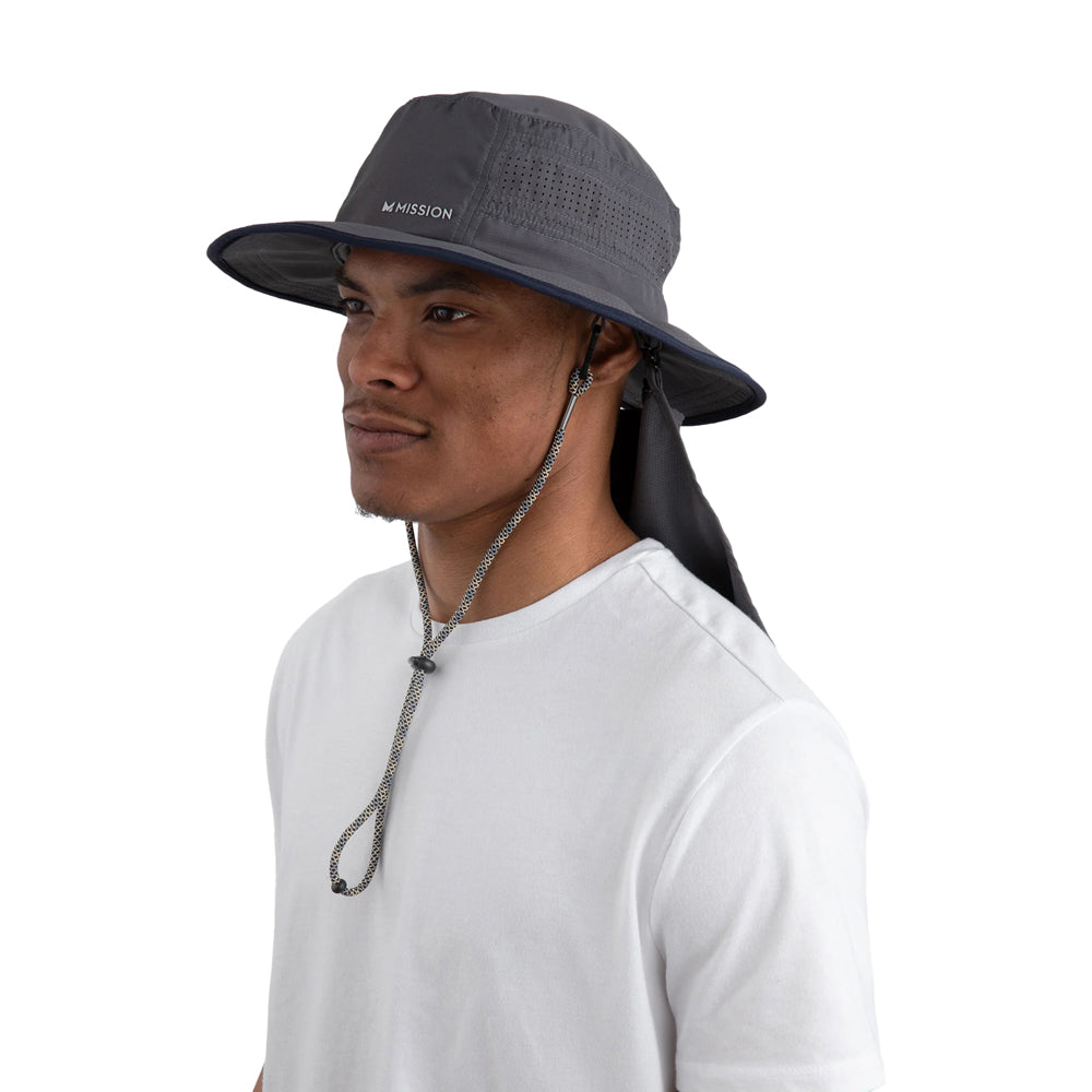 Cooling Day Venture Hat Wide Brim Hats MISSION Iron Gate
