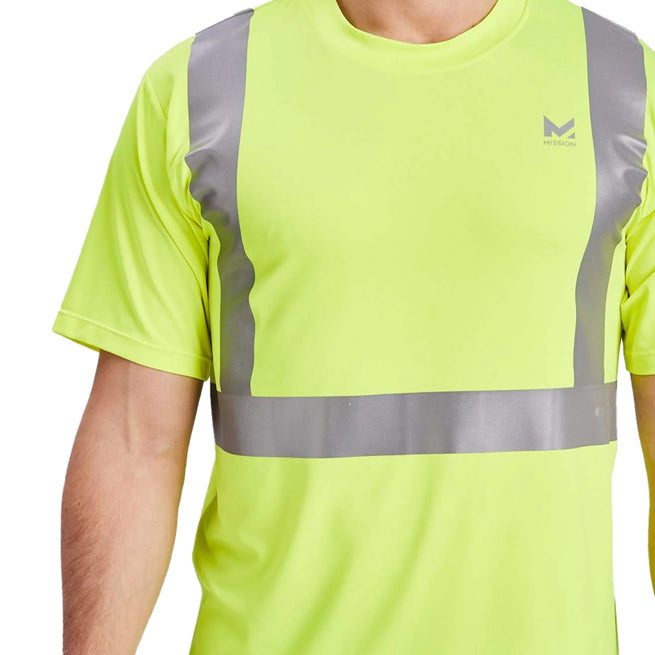 Men's Cooling Safety Shirt Shirts MISSION Hi Vis Yellow M