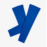 Two blue arm sleeves on a white background
