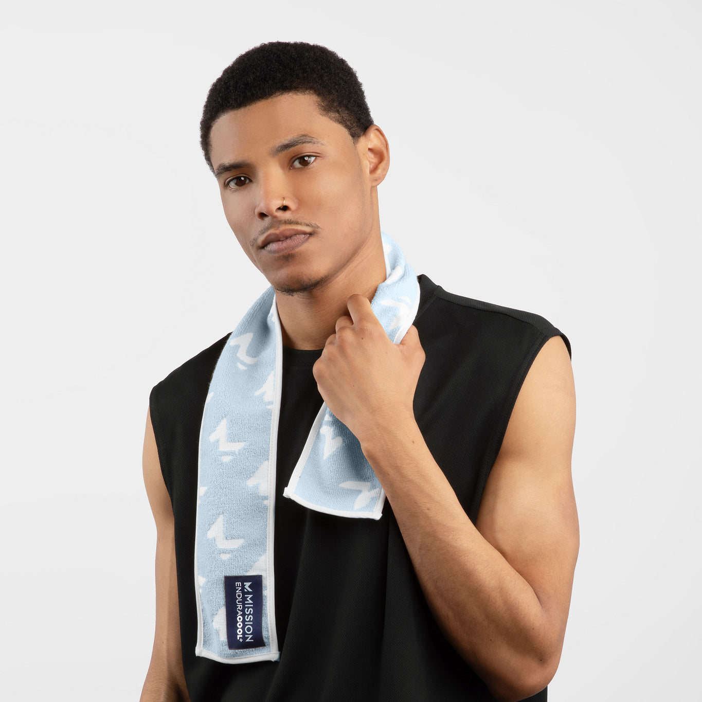 Enduracool+ Mini Performance Towel 2-Pack Towels MISSION Ash Grey/Soft Blue 4" X 35.5"