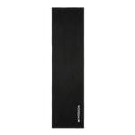 A long, narrow black rectangular mat or towel with the word 'MISSION' printed vertically in white near the lower right edge, shown on a plain white background.