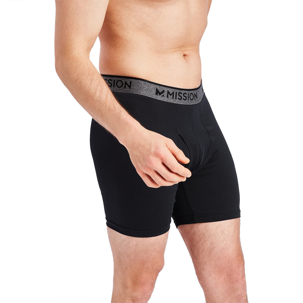 Men's Performance Boxer Brief 3-Pack Boxer Briefs MISSION Black / Black / Black S